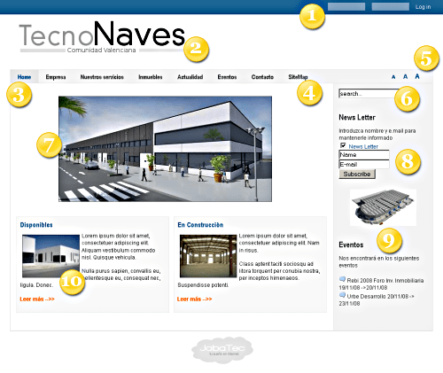Imgen descriptiva composión portal web inmobiliario