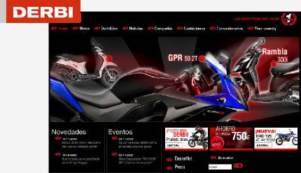 Página WEb Derbi gestionada con Joomla cms